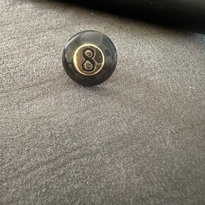 Kate Spade x Target 8 - ball Black and Gold Pin NWOT